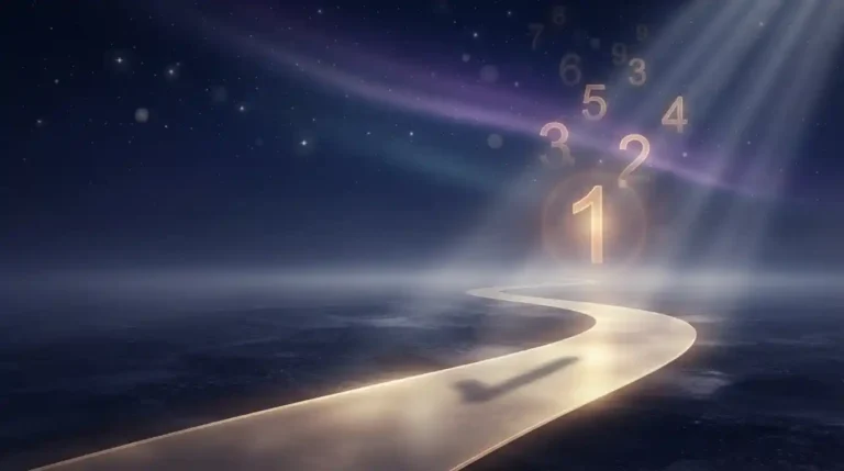 Golden pathway through a cosmic starfield, symbolizing a life path journey