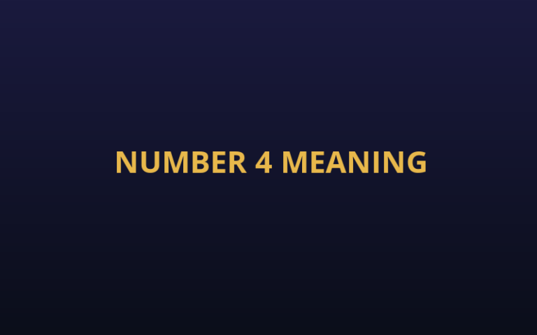 Number 4 in Numerology — What It Means