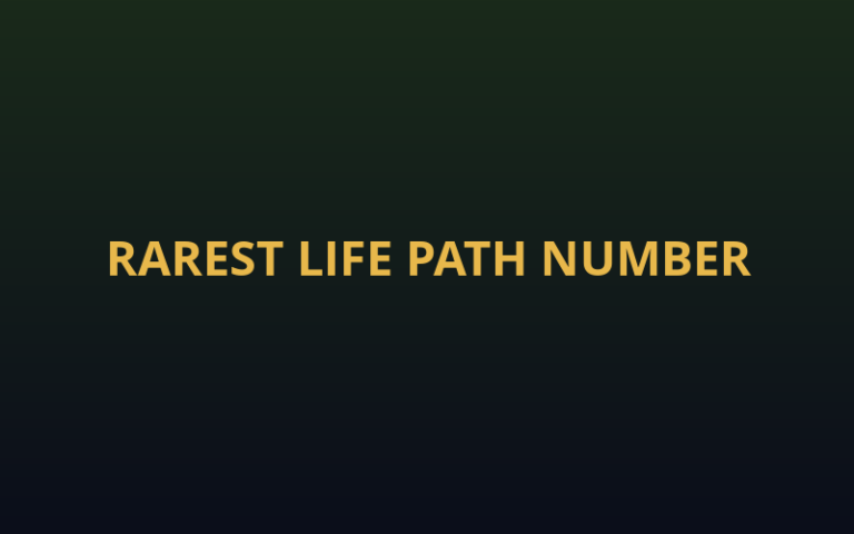 The Rarest Life Path Number, Ranked